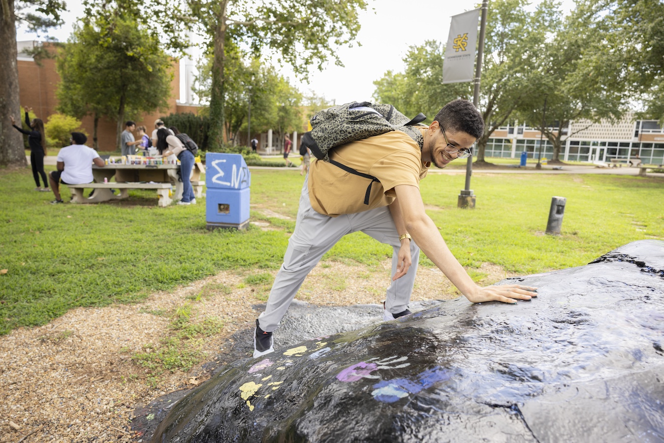 Student around campus